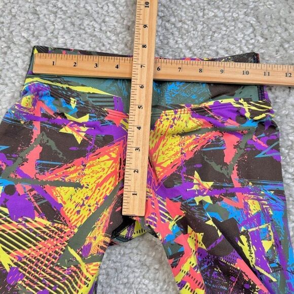 Dona Jo Activewear Legging Purple Yellow Multi - Picture 5 of 6